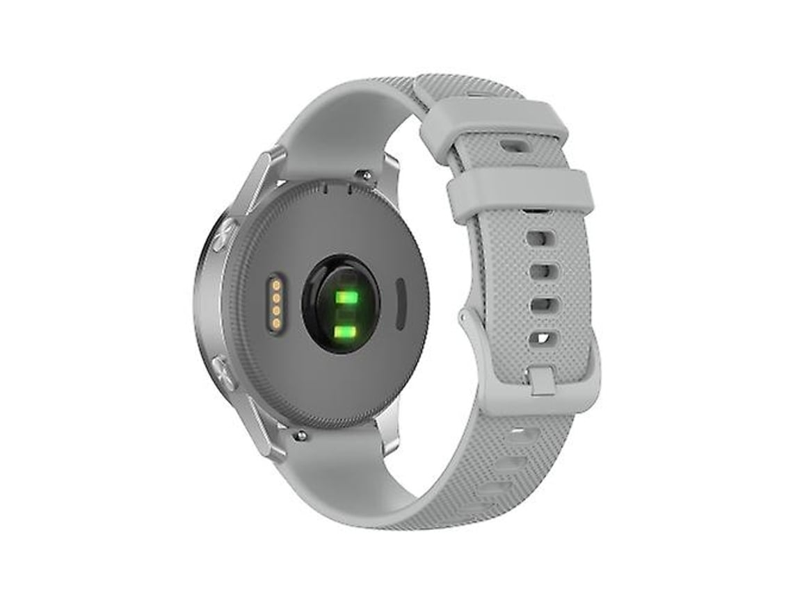 Pulseira De Relógio Lurelia Para Garmin Active Small Plaid Silicone Cinza
