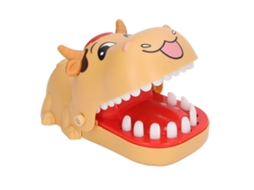 Mali jogo de Dentes de Vaca Push Down Interativo Brinquedo Morder Dedo Laranja para Festas Infantis