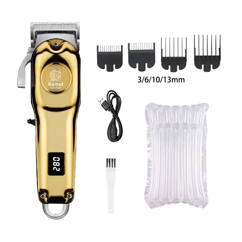 Máquina De Cortar Cabelo Profissional, Recarregável Via Usb, Com Indicador De Carregamento, Fabricada Em Aço Inoxidável, Com Autonomia De 85 Minutos.