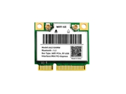 Lurelia Placa Wi-fi Mini Pcie Ax210hmw Ax210 Wi-fi 6 5374 Mbps 2400 Mbps Dual Band 2,4/5 Ghz Tri Band 2,4/5/6 Ghz