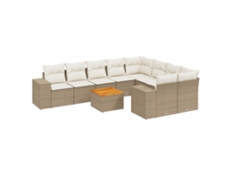 Garden Sofa Set, Garden Sofa Sets Vidaxl Bege Rattan / Vime (n/a)
