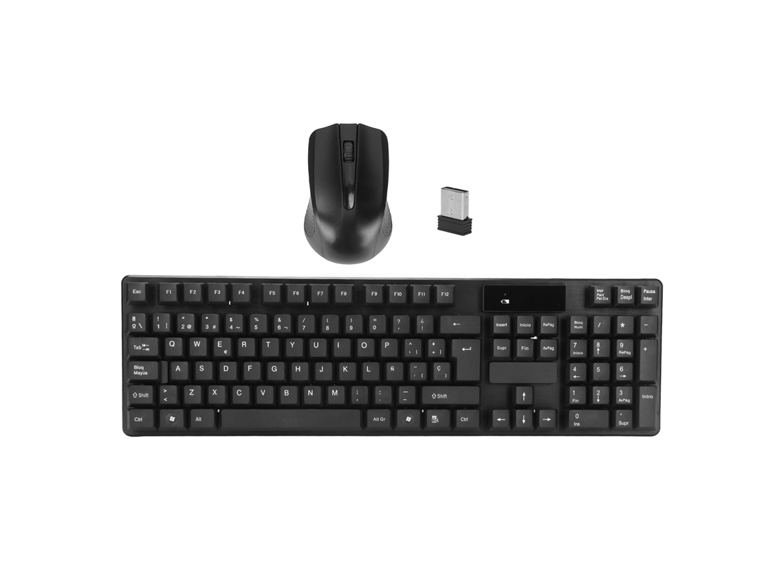 Combo De Teclado E Mouse Sem Fio 2.4g Silencioso 1600dpi