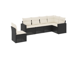 Garden Sofa Set, Garden Sofa Sets Vidaxl Preto Rattan / Vime (n/a)
