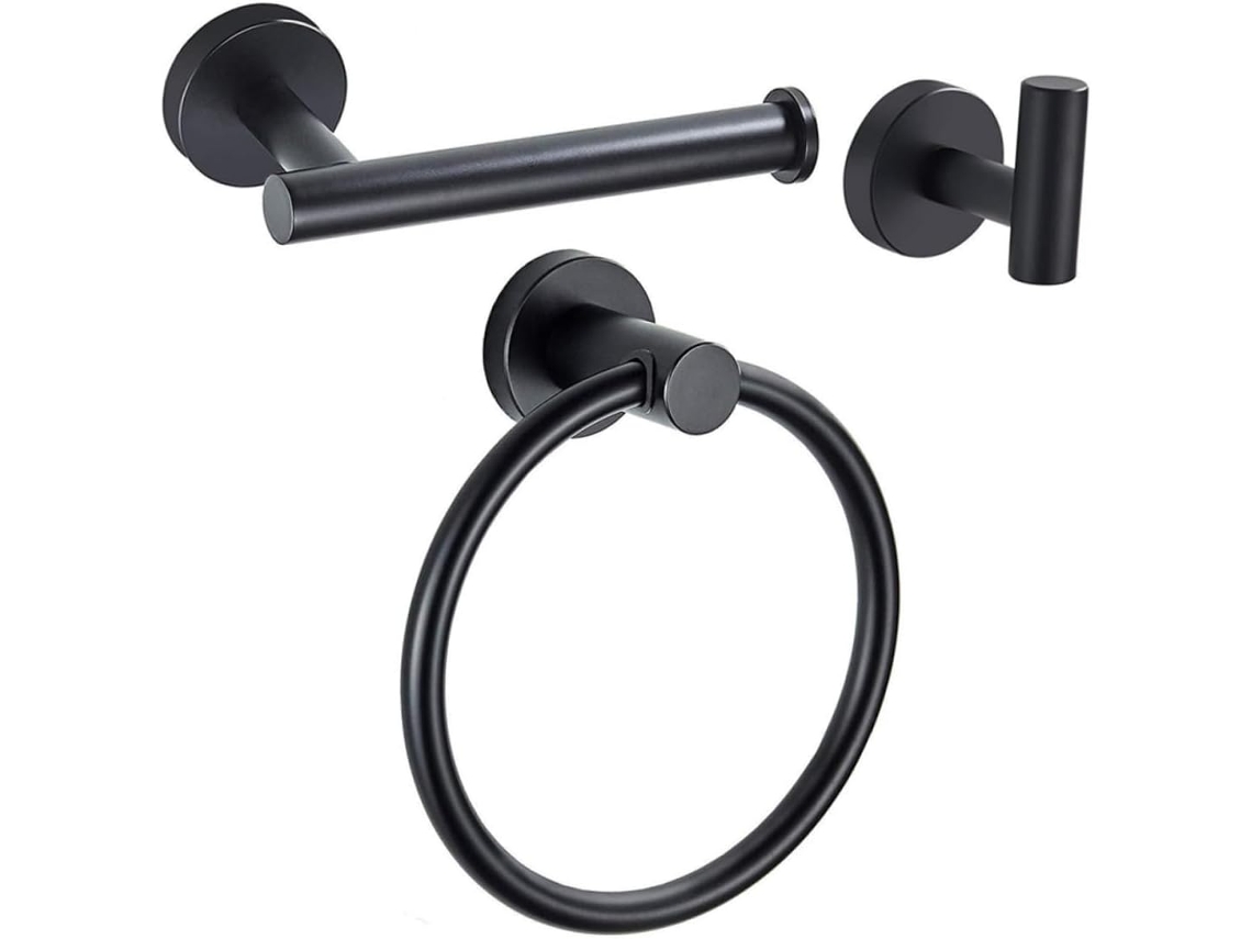 Lifkome Conjunto De 3-porta Toalhas Parede Para Banheiro, Suporte Para Papel Toalha