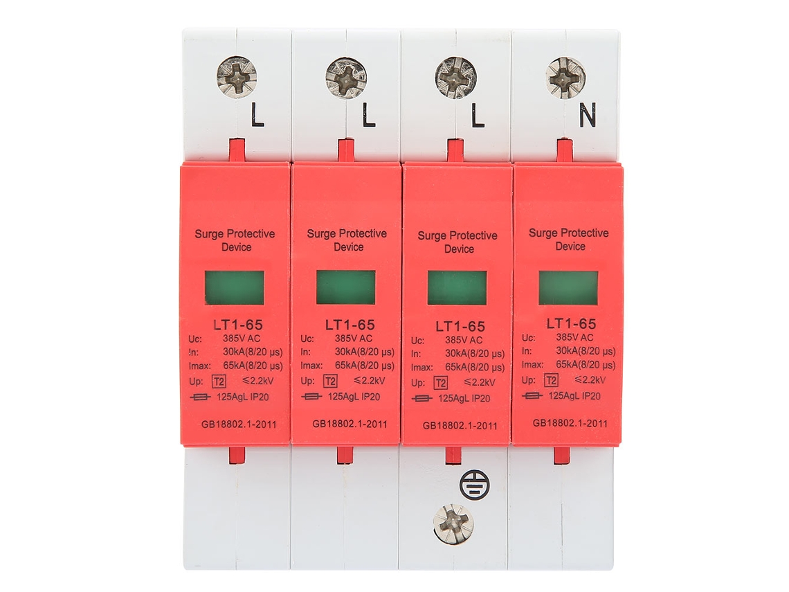Dispositivo Protector De Surtos Residencial 4p 30ka-65ka 385v Com Carcaça Incombustível