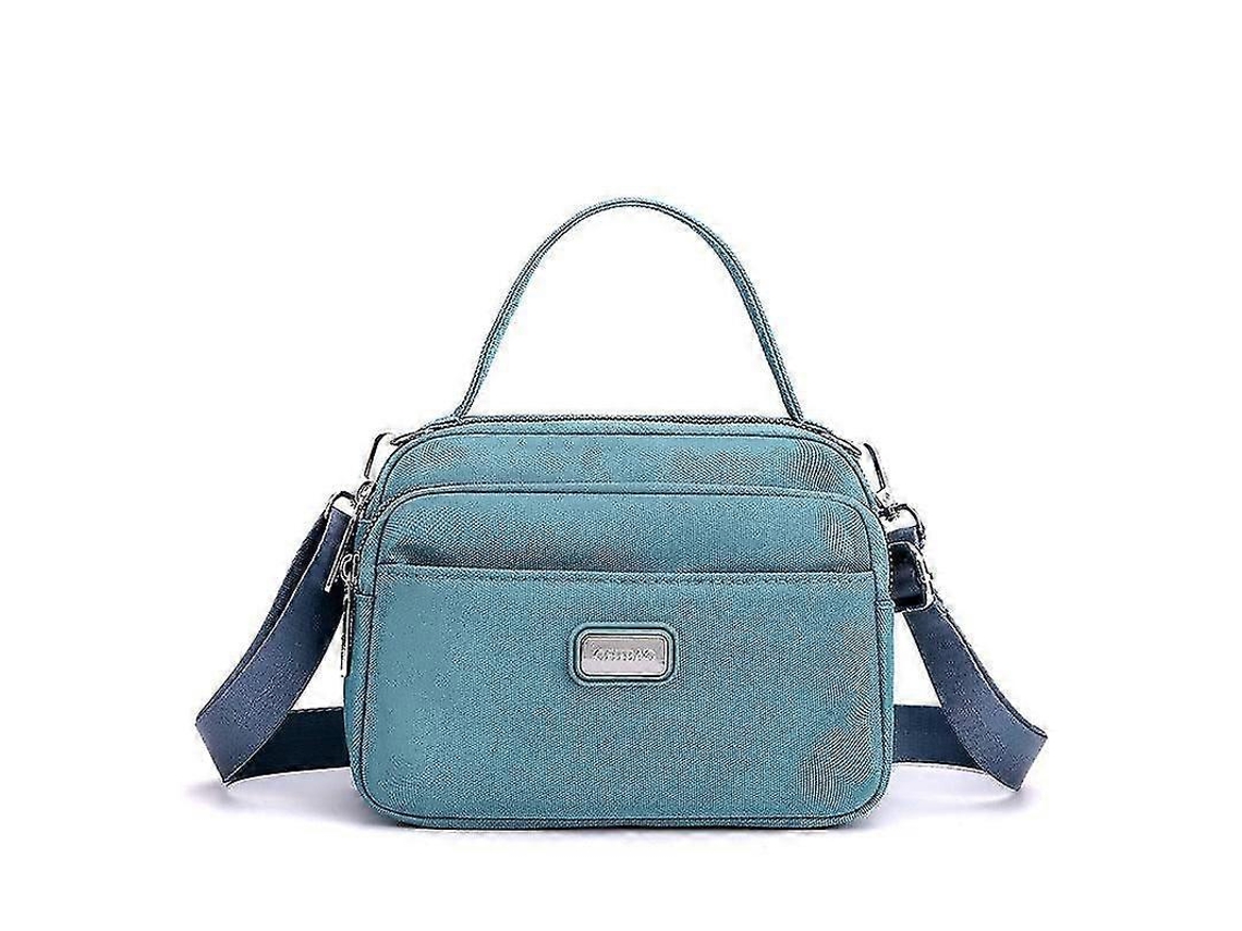 Bolsa Feminina Para Atividades Ao Ar Livre, Casual, Bolsa Carteiro, Grande Capacidade, Vários Compartimentos, Azul Claro