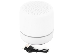 Caixa De Som Sem Fio Portátil Mini Com Luz Colorida Estéreo Claro Baixo Rico Para Exterior Branco