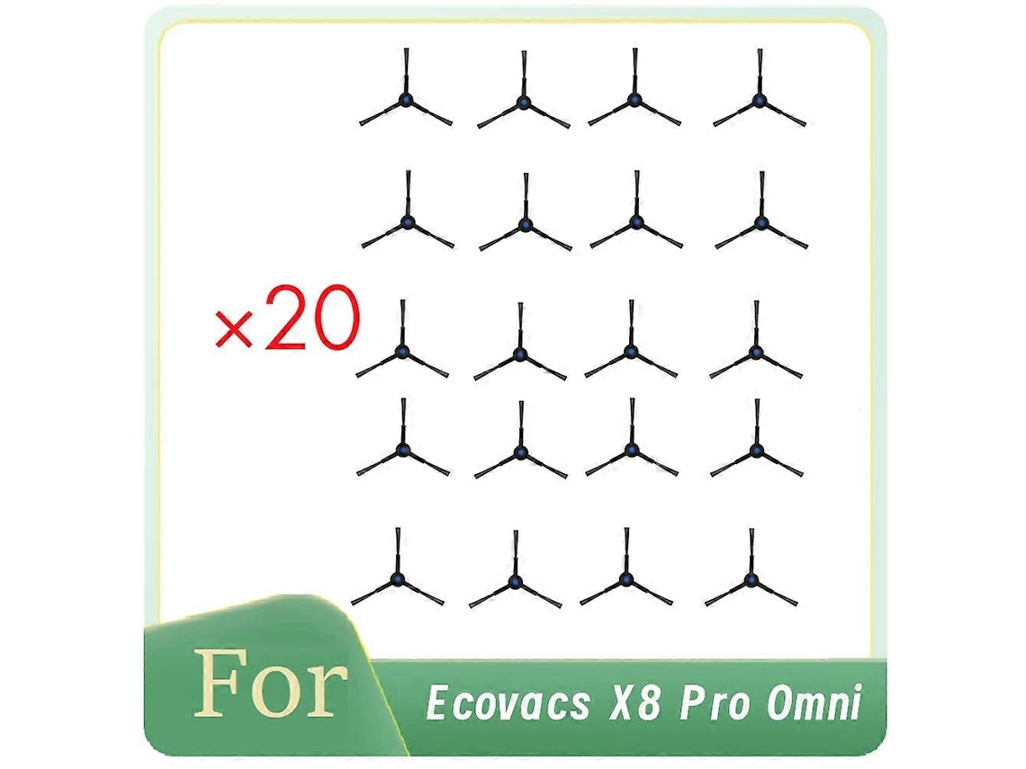 20 Pcs Side Brush for Ecovacs X8 Pro Omni Robot S/MARCA