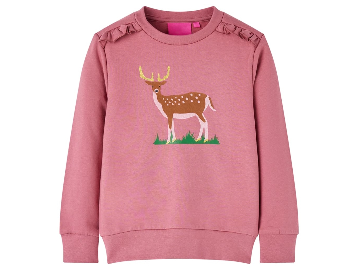 Sweatshirt Para Criança Cor Framboesa 92