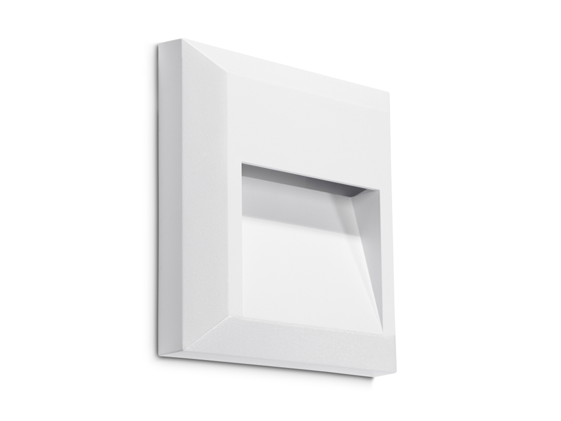 Ledsc4 Kossel - Aplique 125x140x125mm, Policarbonato, Cor Branco, Led 1.1w, 4000k, 65lm, Ip66