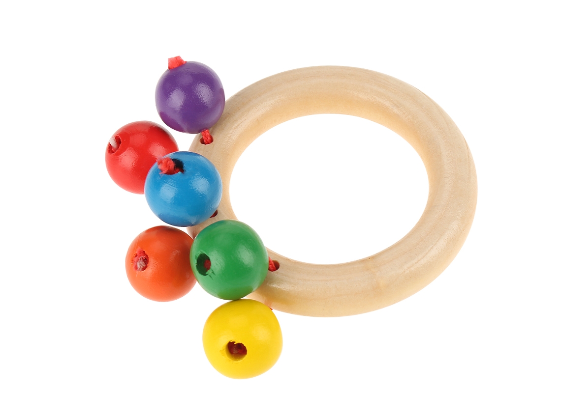 Mali brinquedo de Chocalho de Madeira Seguro para Bebê Brincadeira de Aperto Musical Educativo Infantil