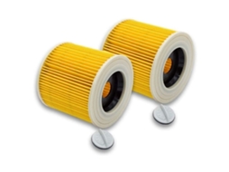 2 Cartuchos de Filtro para Aspirador de Pó, Compatíveis com Kärcher Wd2 Wd3 Mv3 Mv2 A2004 A2054 A2204 A2656 BRILVIBERA