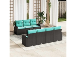 Vidaxl Conjunto De Sofá De Jardim 8 Unid. 7-número De Lugares