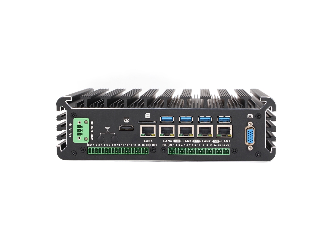 Laxiscreed Computador Industrial Com 4 Portas Gigabit Poe E Gpio De 16 Bits, Perfeito Para Aplicações Industriais