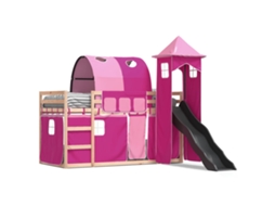 Bunk Bed, Bunk Beds Vidaxl Cor-de-rosa Madeira (80 X 200 Cm)