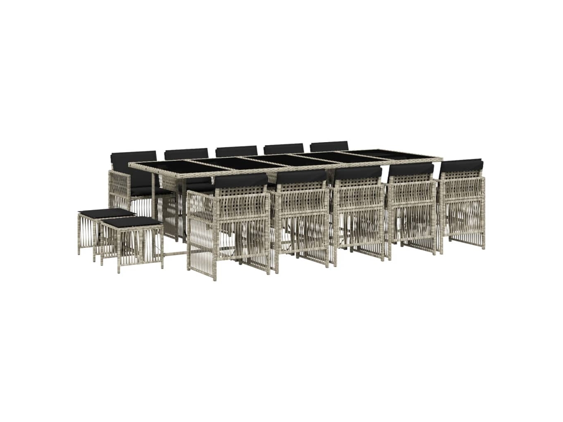 Garden Dining Set, Garden Dining Sets Vidaxl Cinzeto Rattan / Vime (n/a)