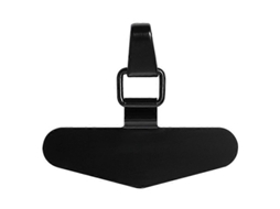 Suporte De Telefone Com Placa De Metal Triangular Para Fio Telefônico - Preto