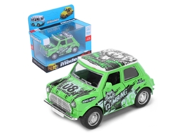 Mali modelo de Carro Mini 1:36 Graffiti com Tração Retrátil Luz e Som Presente Infantil Verde