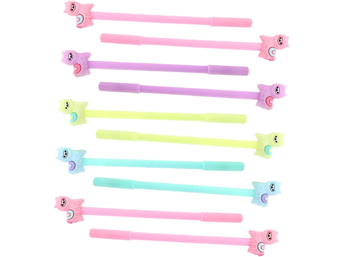 Conjunto De 10 Canetas Em Gel Nuobesty, Com Designs Divertidos Para