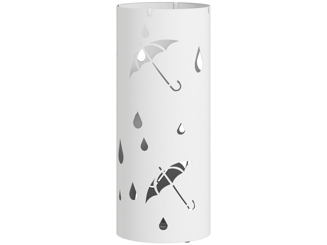 Guarda chuva DECORALAR TECH cilíndrico com bandeja removível e 4 ganchos, ø17x41cm, branco