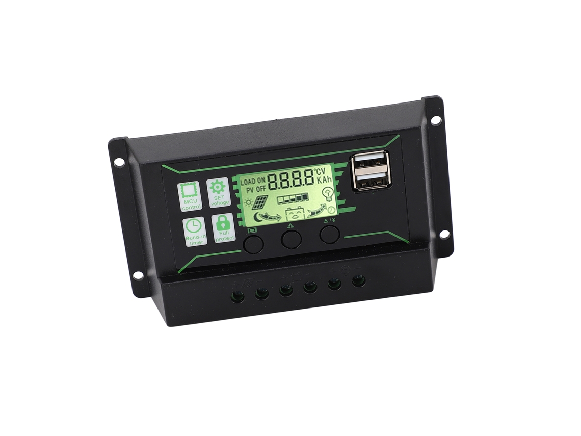Controlador De Carga Solar 20a Pwm 12v 24v Com Usb
