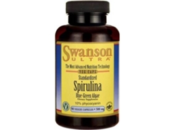 Suplemento Alimentar SWANSON Spirulina Algas Verde-Azuladas % Ficocianina (90 cápsulas vegetais)