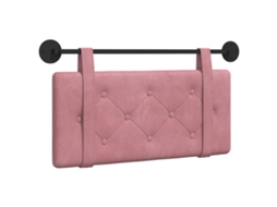Conjunto 1 Cabeceira Suspensa Vidaxl Rosa Veludo (100 X 55 X 5 Cm)
