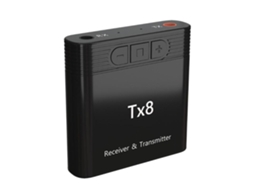 Transmissor E Receptor Bluetooth 5.0 2 Em 1 Tx8 Para Tv, Pc, Fones De Ouvido E Áudio.