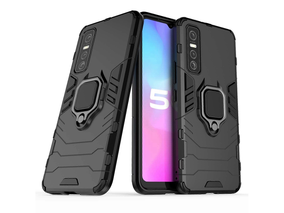 Para Vivo Y73s Pc Capa Protetora Tpu À Prova De Choque Com Suporte De Anel Magnético