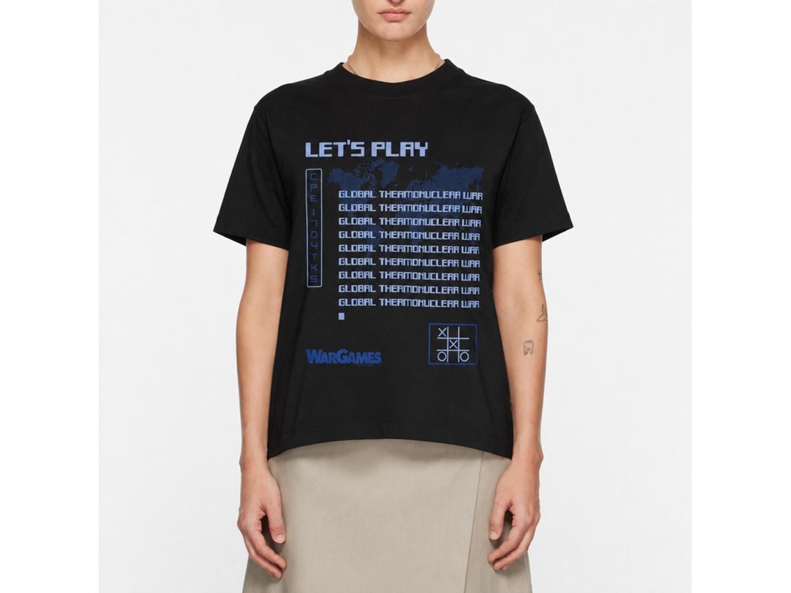 Rockinstone Wargames Movie Lets Play Black Adult T-shirt Size:xxl