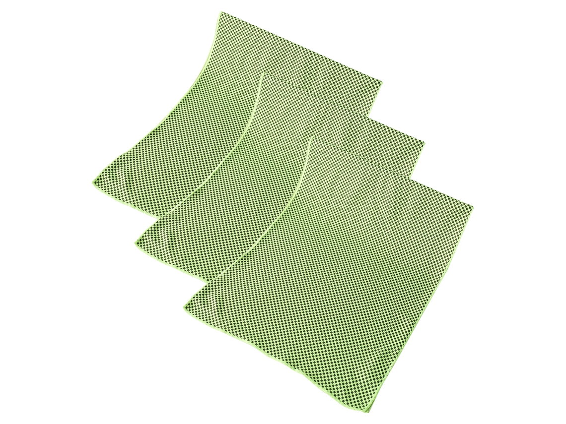 Conjunto de Toalha NEVEANCE Refrescantes Leve Academia Exercício Secagem Verde - 3pcs (30x100cm)