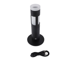 Lâmpada de Mesa Sem Fio Bateria Usb Ajustável Preto Vaso