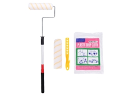 Kit De Rolo De Pintura Laxiscreed 9 Polegadas Telescópico Portátil Para Pintura Fácil