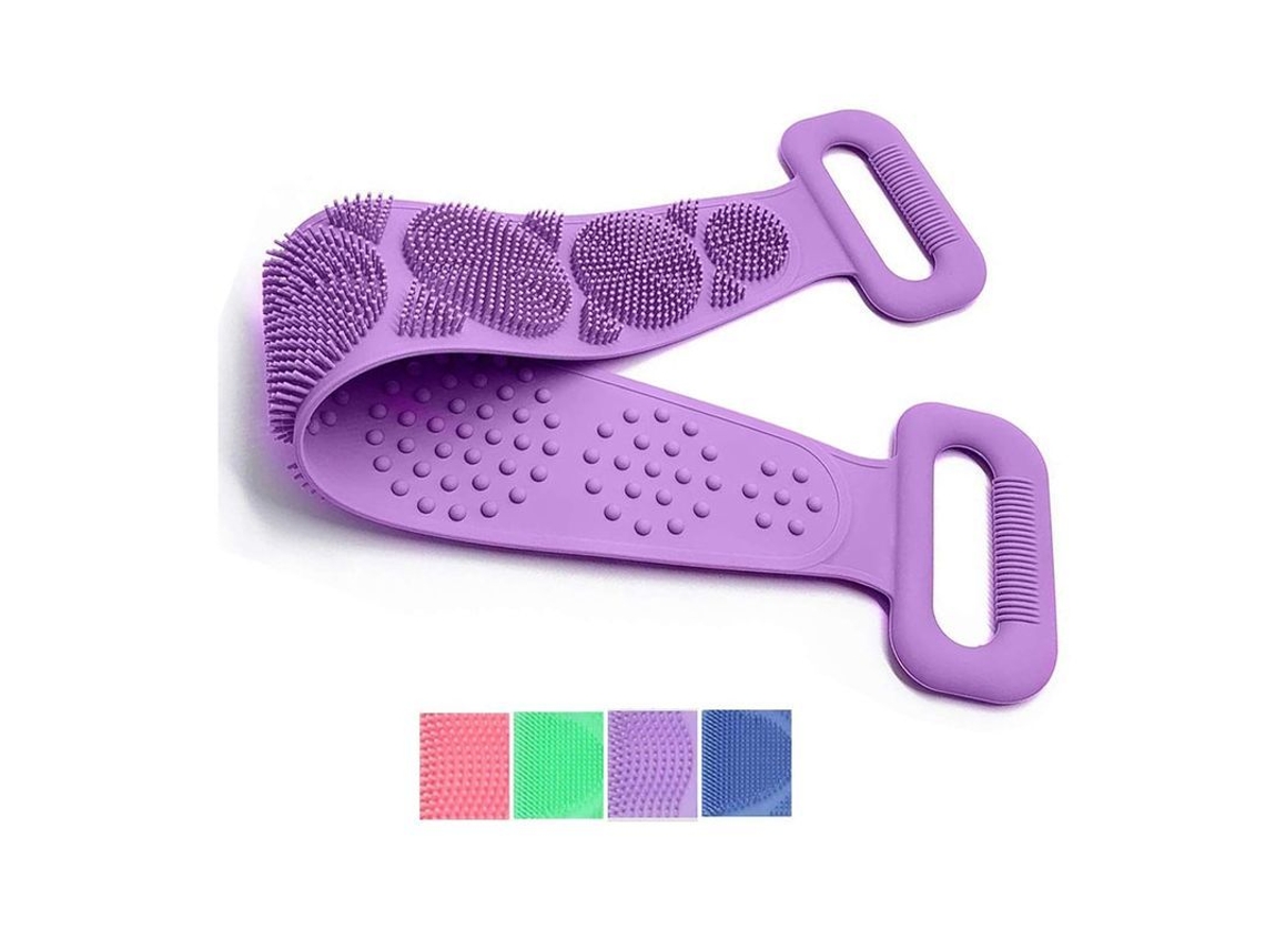 Escova de Banho de Silicone para Costas, Exfoliante Suave, Massagem Confortável, Fácil de Limpar, 27 Polegadas