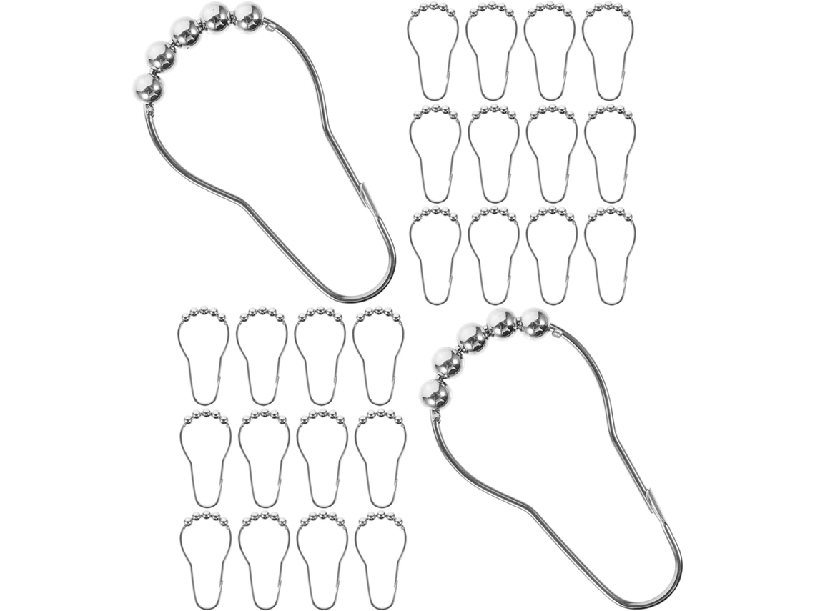 Conjunto De 36 Argolas De Metal Em Aço Inoxidável Para Cortinas, Ganchos De Rolete, Contas De 7x4 Cm, Resistentes À Ferrugem