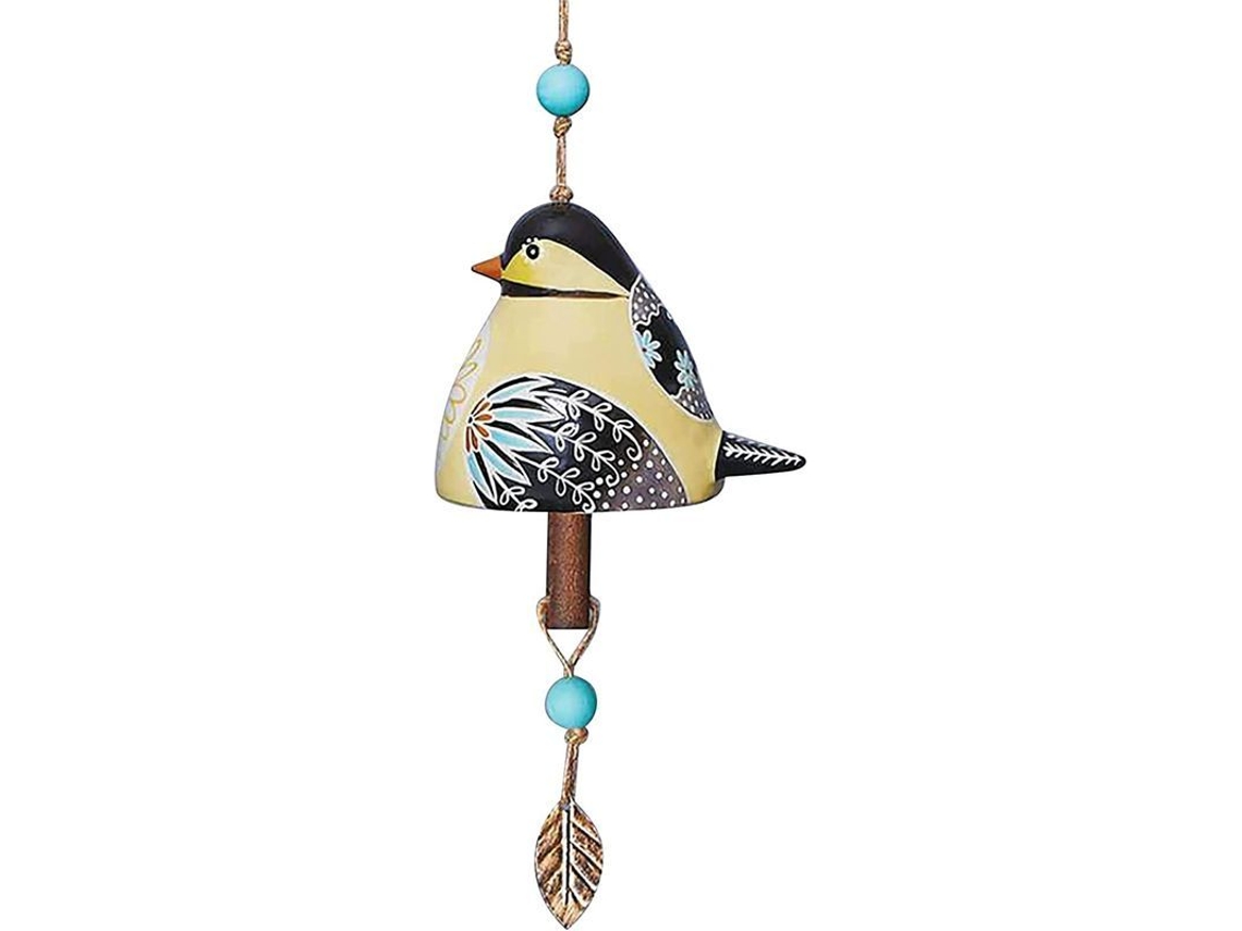Sino De Vento Com Som De Pássaro Criativo Pingente De Pássaro Decorativo Jardim