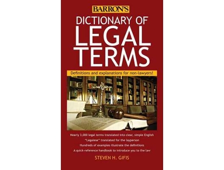 Livro dictionary of legal terms de steven h. gifis (inglês)