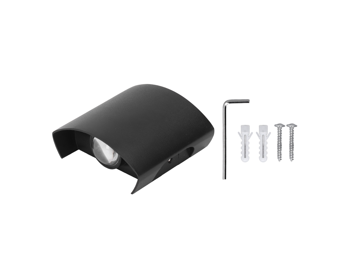 Lâmpada de Parede Led Outdoor Alumínio Preto 110 265v Luz Branca S/MARCA