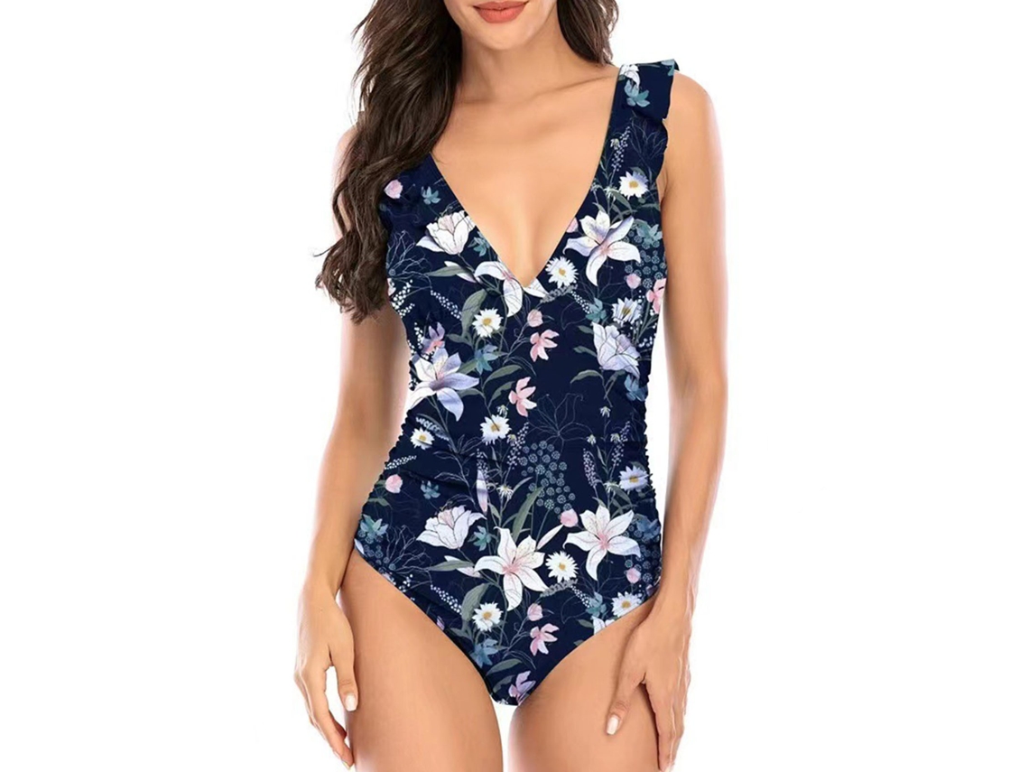 Traje de Banho Feminino One Piece Controle de Barriga