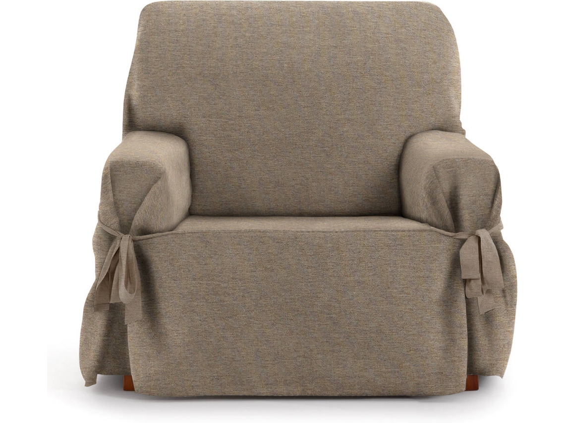 Capa de Poltrona EYSA Universal Premium Valeria Tecido Elástico (120 x 70 x 110 cm - Poliéster e Algodão - Beige)