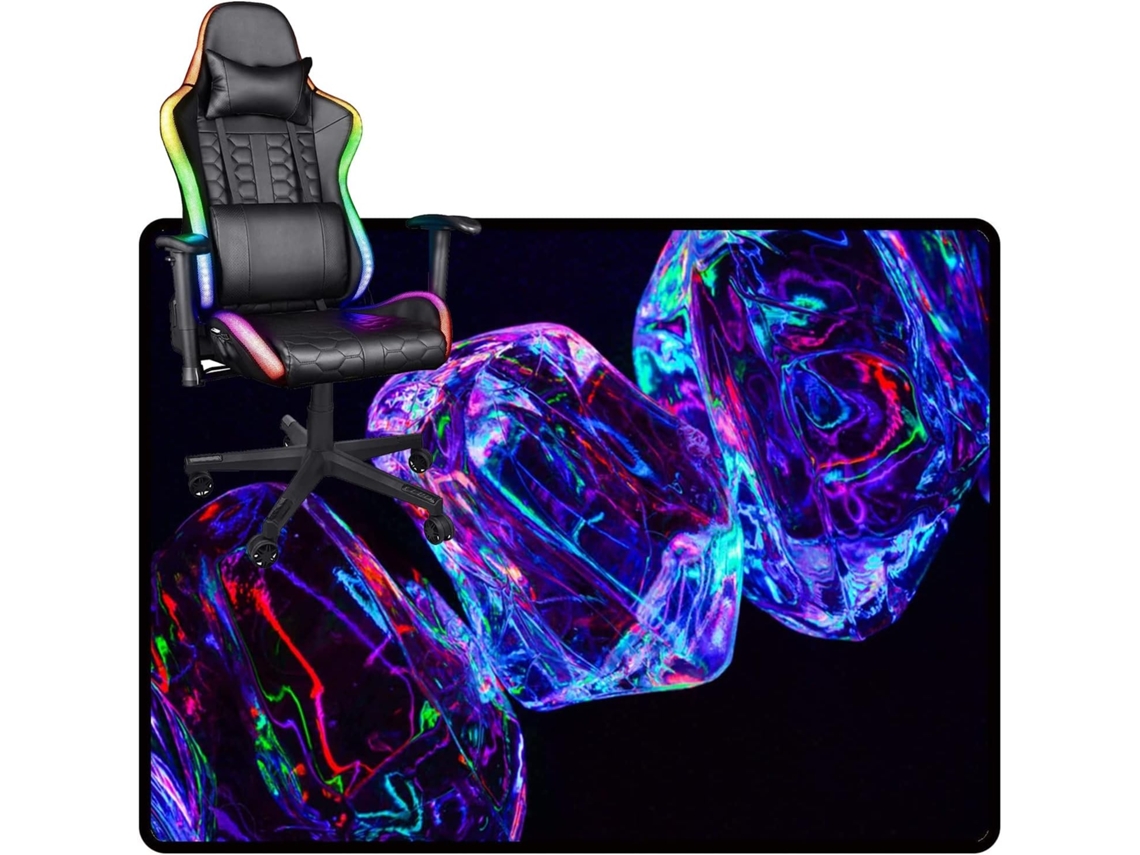 Tapete Cadeira Gamer Escritório Antiderrapante Carpete Retangular Jogos, Escritório, Carpete,