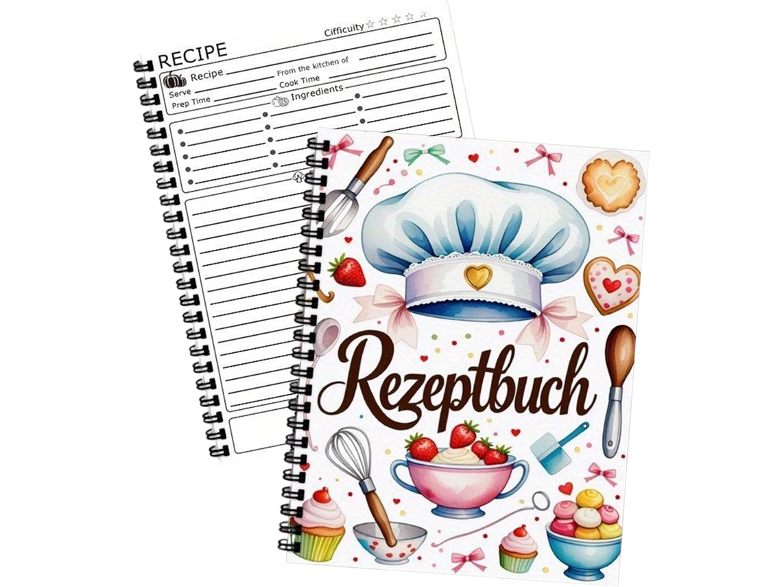 Livro de receitas, livro de culinária familiar, caderno de receitas