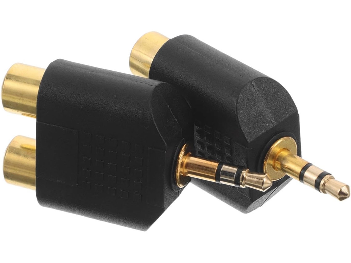 Adaptador De Áudio Trs Para Conector Duplo (2 Peças)