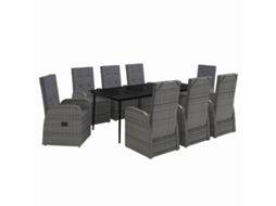 Garden Dining Set, Garden Dining Sets Vidaxl Cinzeto Rattan / Vime (200 Cm Table Length)