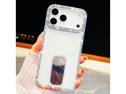 Capa Para Iphone 17 Pro Com Glitter De Strass, Proteção Anti-queda Nos 4 Cantos E Suporte.