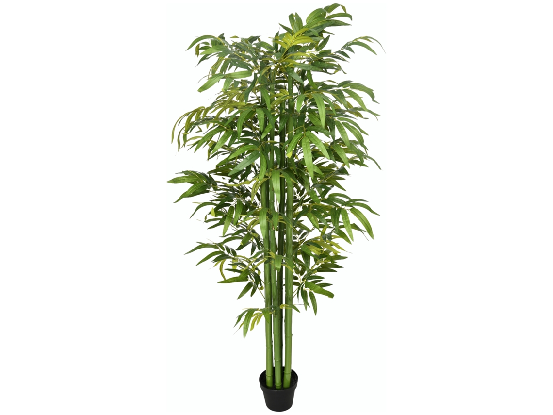 Planta Artificial Bambu Para Interiores E Exteriores Decoração De Sala De Estar Escritório Ø17x180 Cm Verde