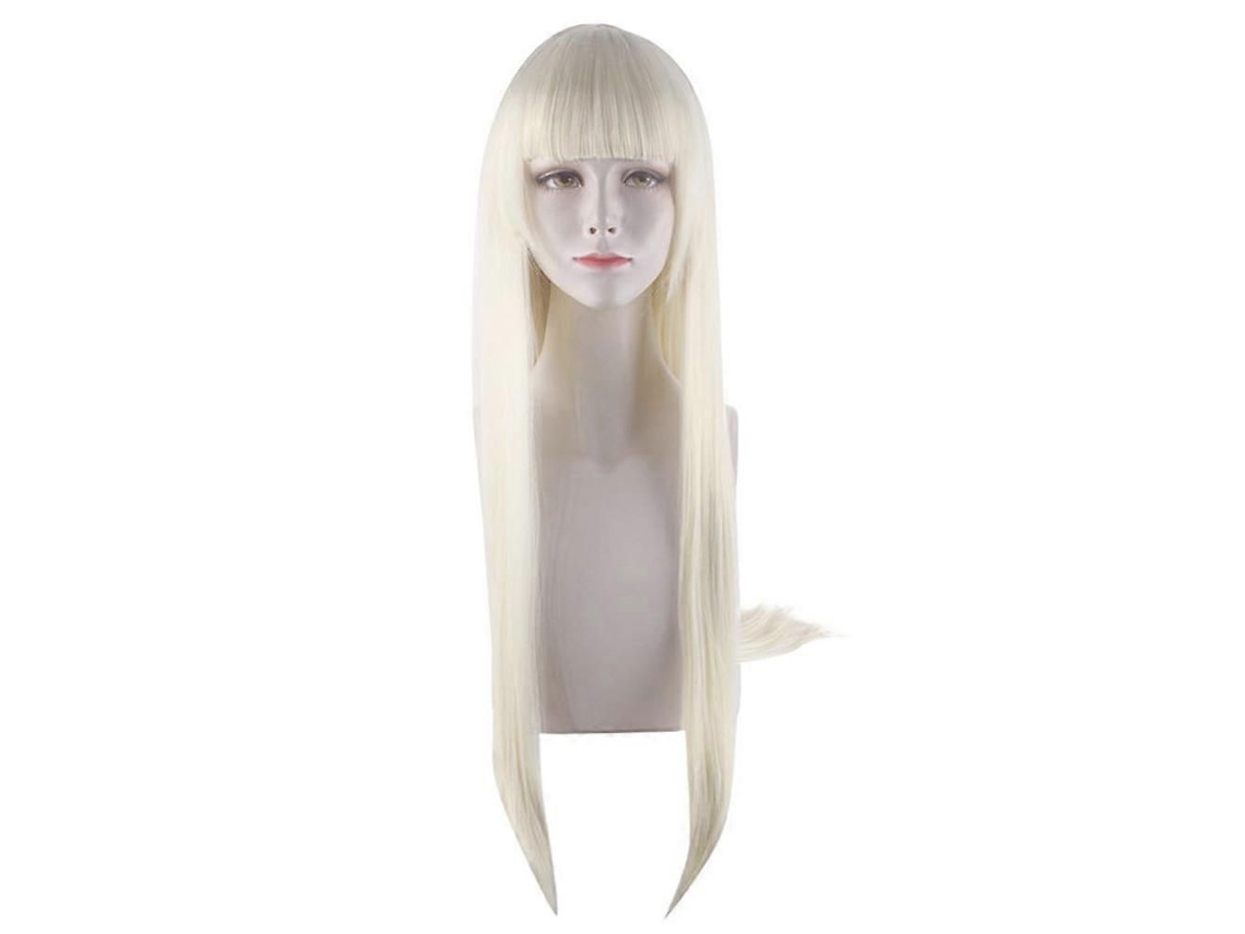 Peruca Longa Dourada e Lisa para Mulheres, Personagem de Anime, Ideal para Cosplay de Halloween. Perfeita para Amantes de Perucas. TAISHENGDA