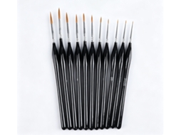 Conjunto De 11 Pincéis De Precisão Com Cabos Triangulares Para Desenho De Linhas Finas.