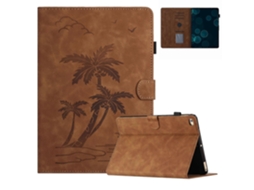 Capa de couro inteligente Webake para tablet com design de coqueiro