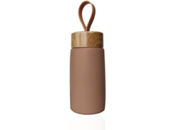 Mini Garrafa Térmica De Aço Inoxidável Com Parede Dupla Brilvibera (marrom)